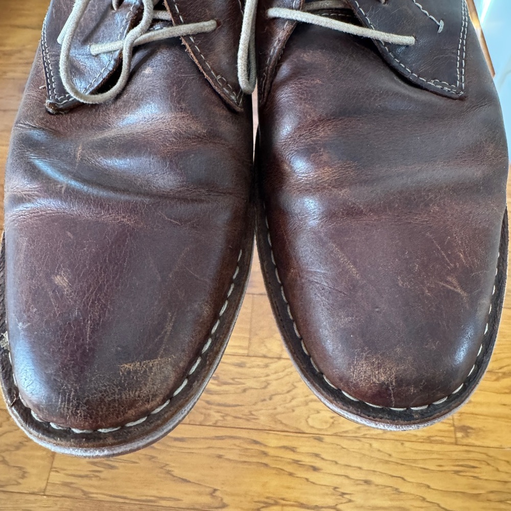 STEVE MADDEN Harken Brown Leather Chukka Boots Men's 10 Distressed Lace Up Shoes - Picture 13 of 15